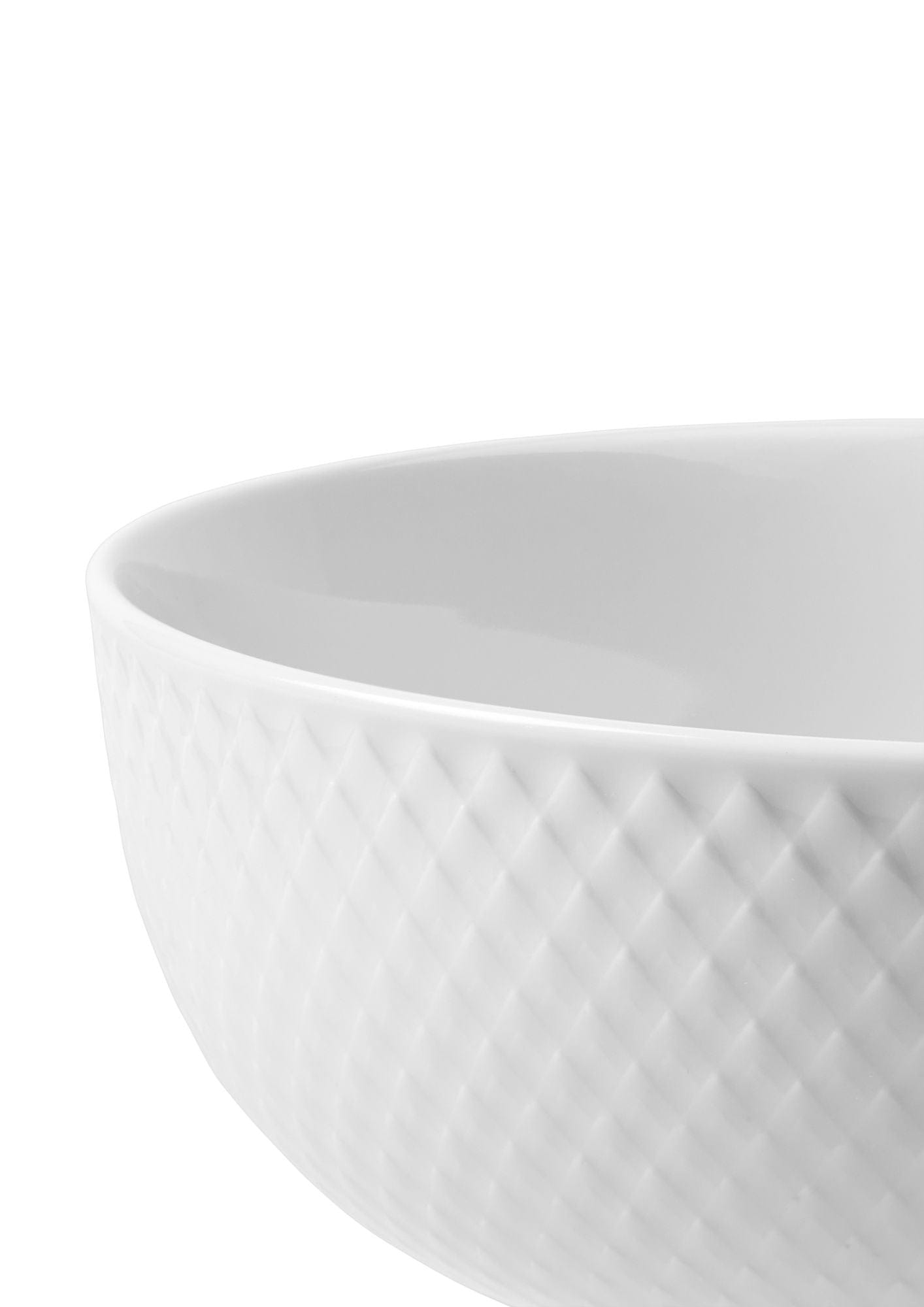 Lyngby Porcelæn Rhombe Bowl Ø15,5 cm, blanc