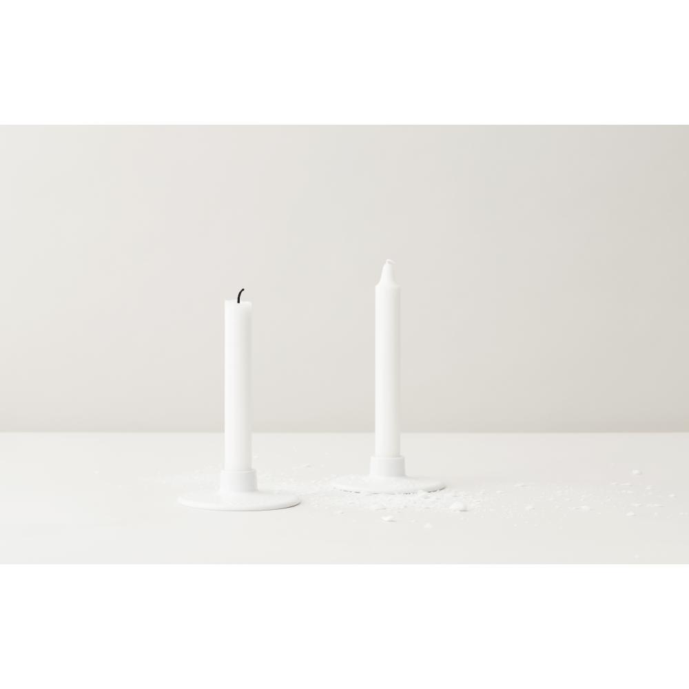 Lyngby Rhombe Candeler White, 10,5 cm