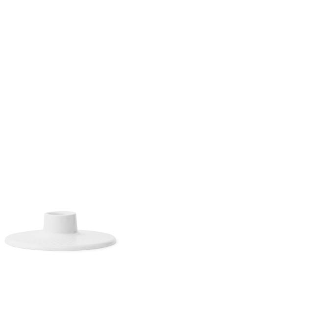 Lyngby Rhombe kandelaar Wit, 10,5 cm