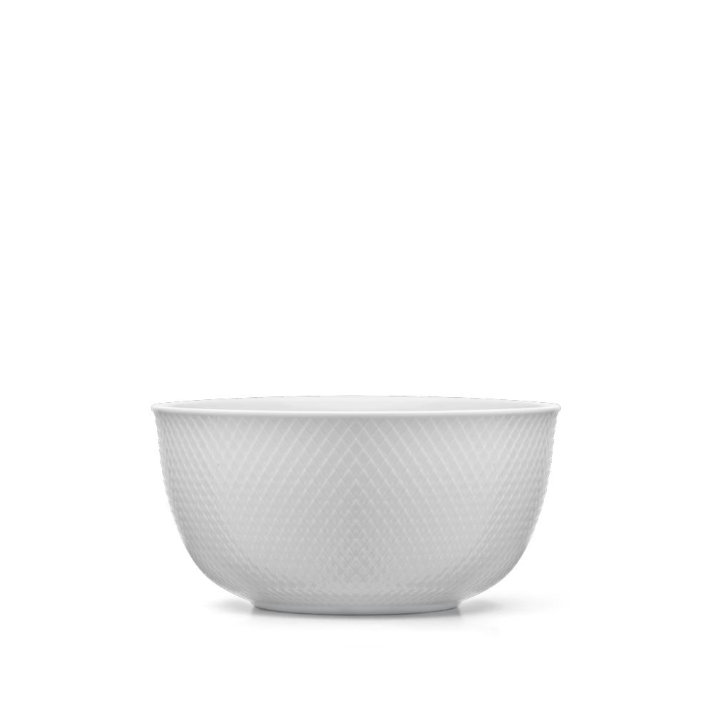 Lyngby Rhombe Serving Bowl Weiß, 17,5 cm