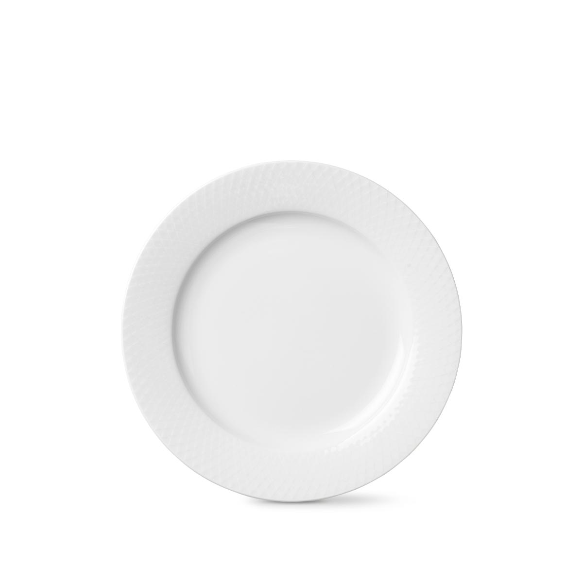 Lyngby Rhombe Plate Ø23cm, branco