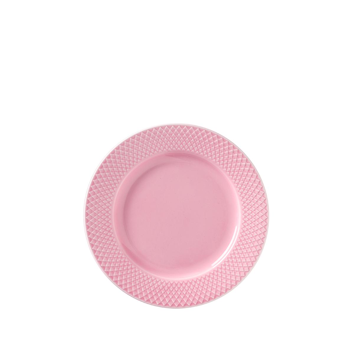 Lyngby Rhombe Platte Pink, 21 cm