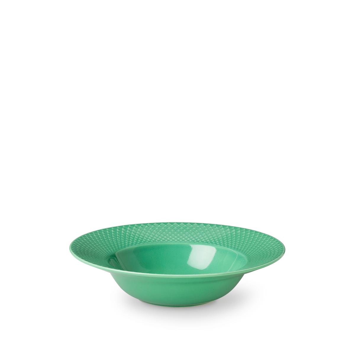 Lyngby Rhombe Plate Deep Green, 24,5 cm