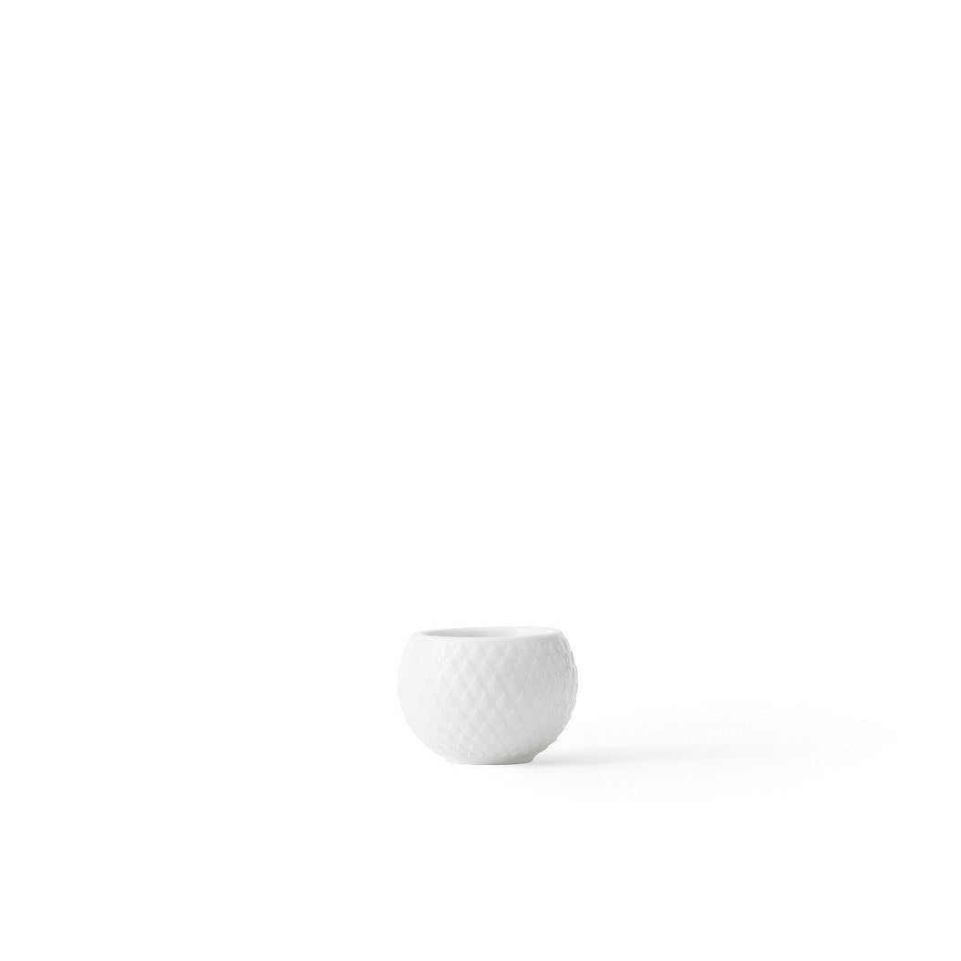 Lyngby Rhombe Tealight Holder, White, 2 stk.