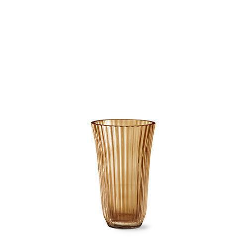 Lyngyby Trompete Vase Bernsteinglas, 18 cm