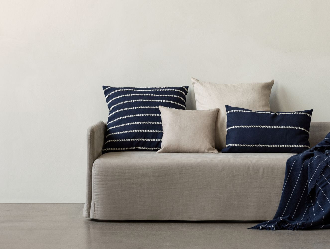 Audo Copenhagen Mimoides Cushion 60x60 Cm, Indigo