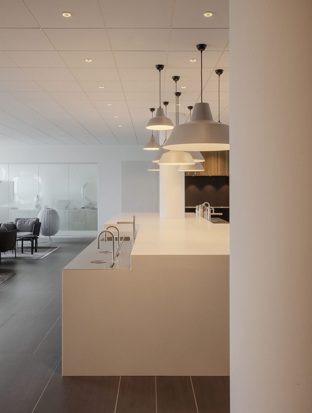 Lavet med håndværksted Suspension Lamp W1, gul