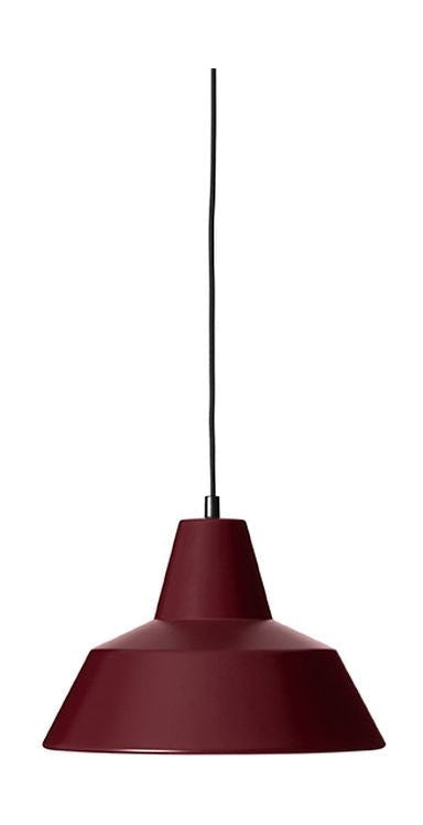 Lámpara colgante de taller hecho a mano W3, vino rojo