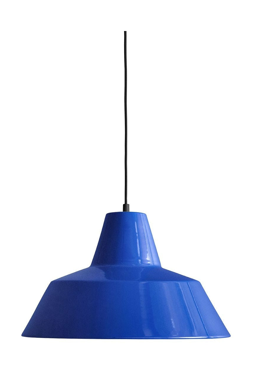 Lámpara de suspensión del taller hecha a mano W4, azul