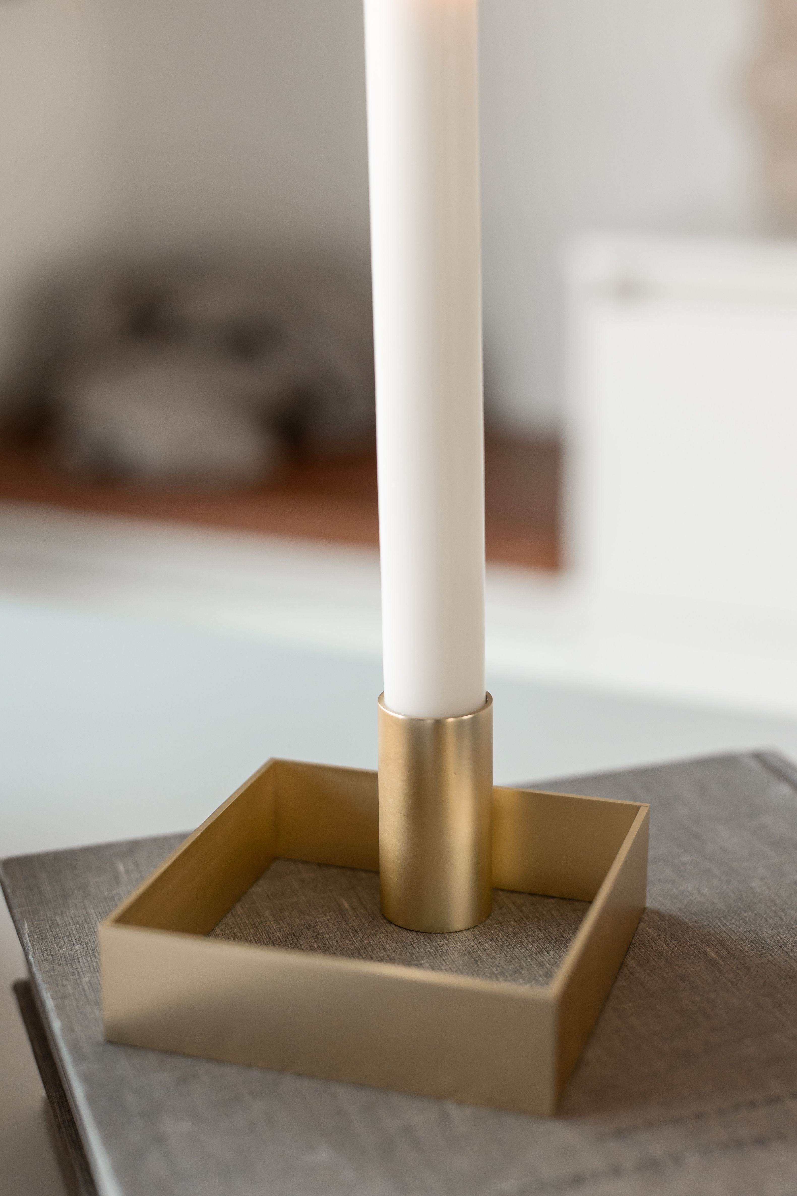 Malling Living Edge Candle Holder, børstet messing