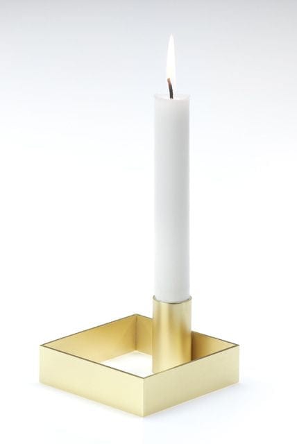 Malling Living Edge Candle Holder, børstet messing