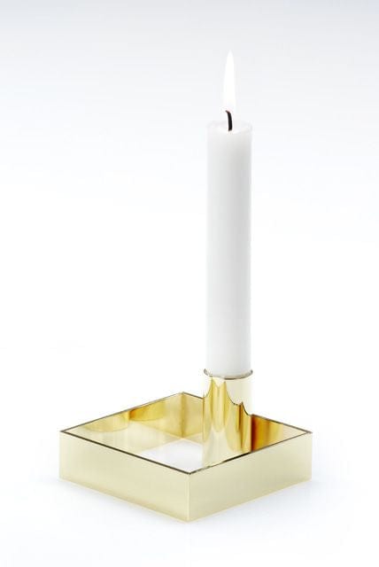 Malling Living Edge Candle Holder, messing poleret