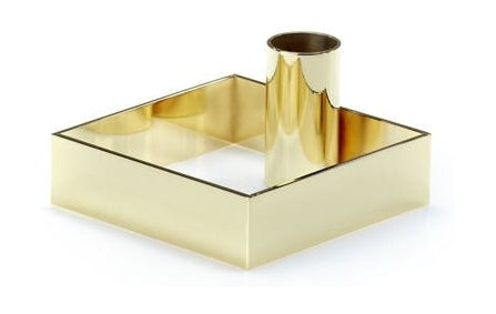 Malling Living Edge Candle Holder, Brass Polished