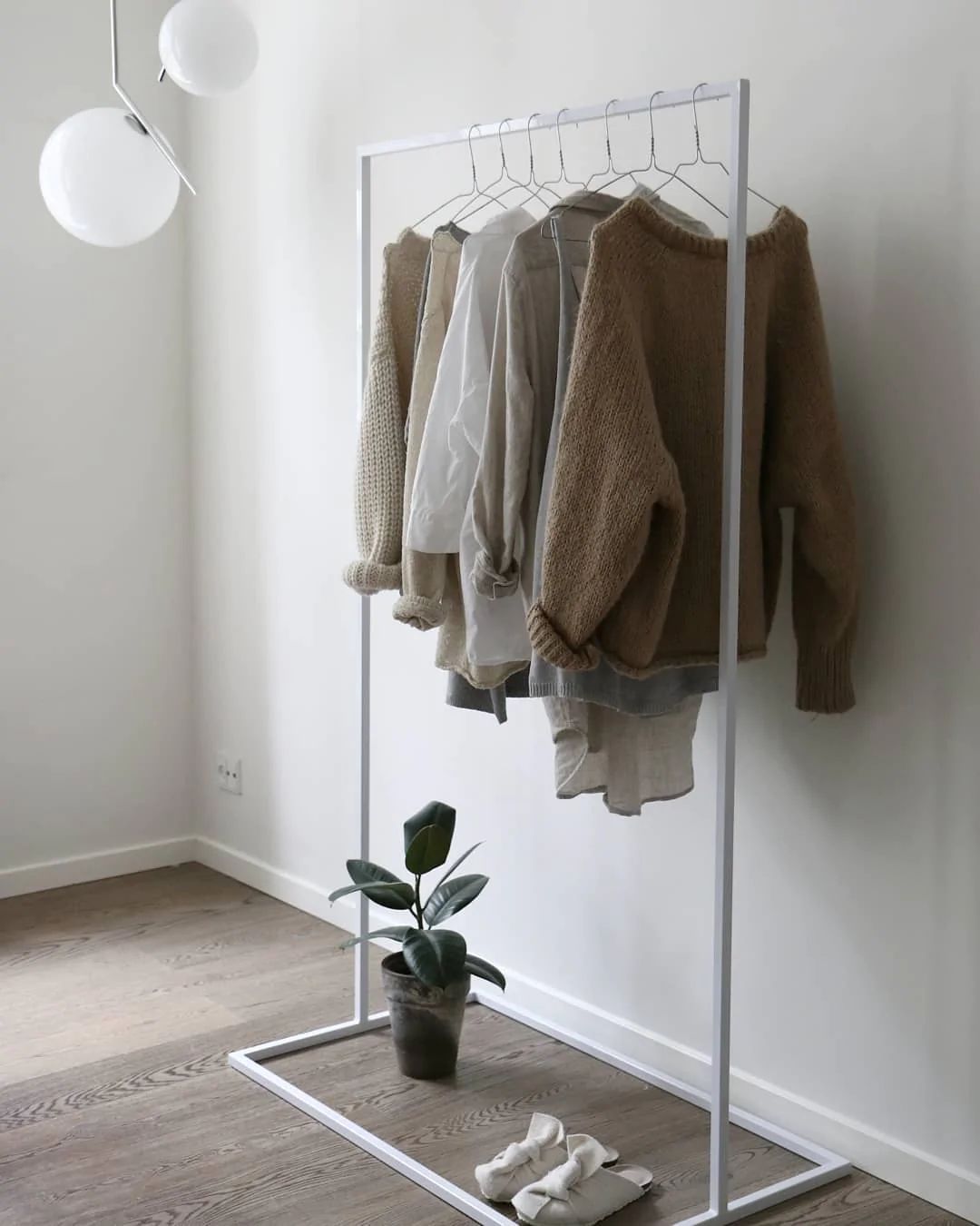 Rack de manteau de vie au colon 100 cm, blanc