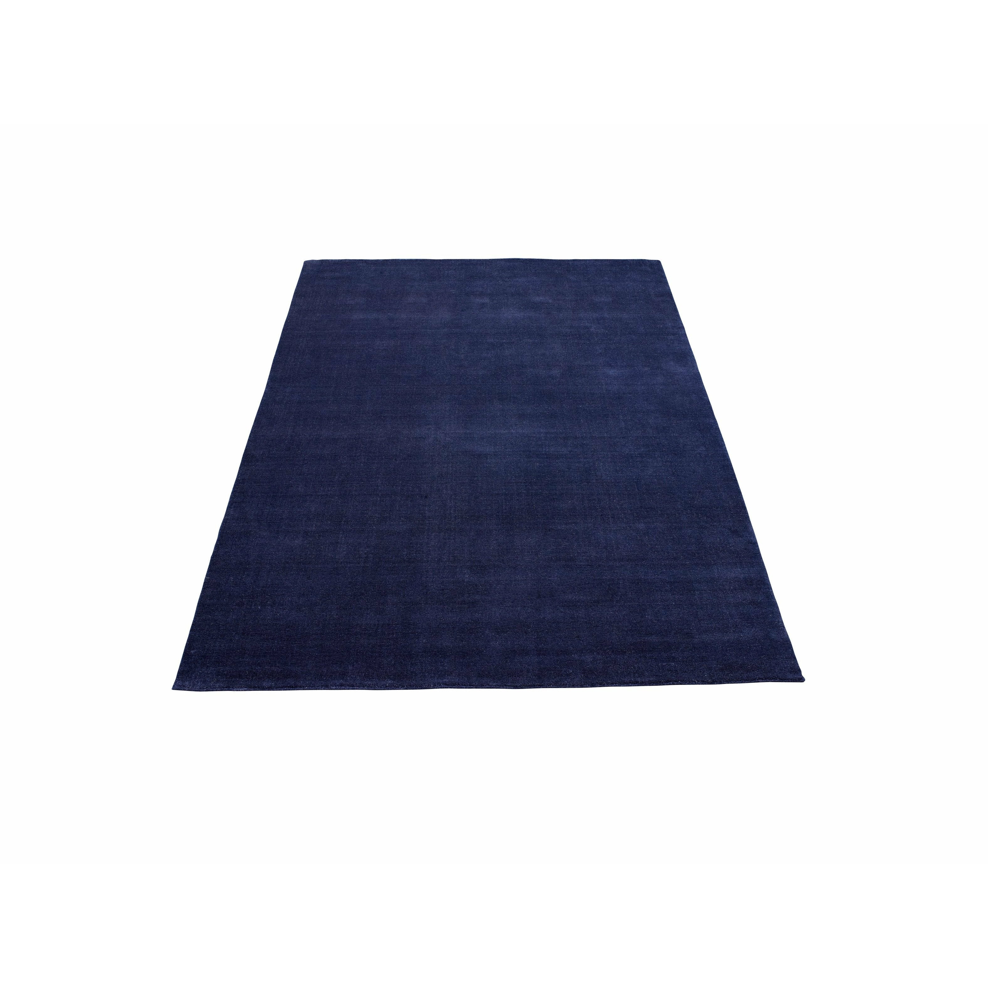 Carpet de bambu Massimo Earth Blue vibrante, 140x200 cm