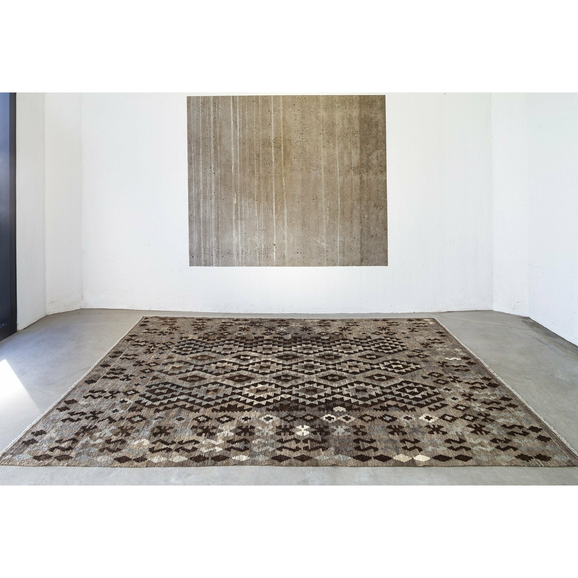 Massimo Kelim Teppich natürlicher dunkelgrau/braun/schwarz, 170x240 cm