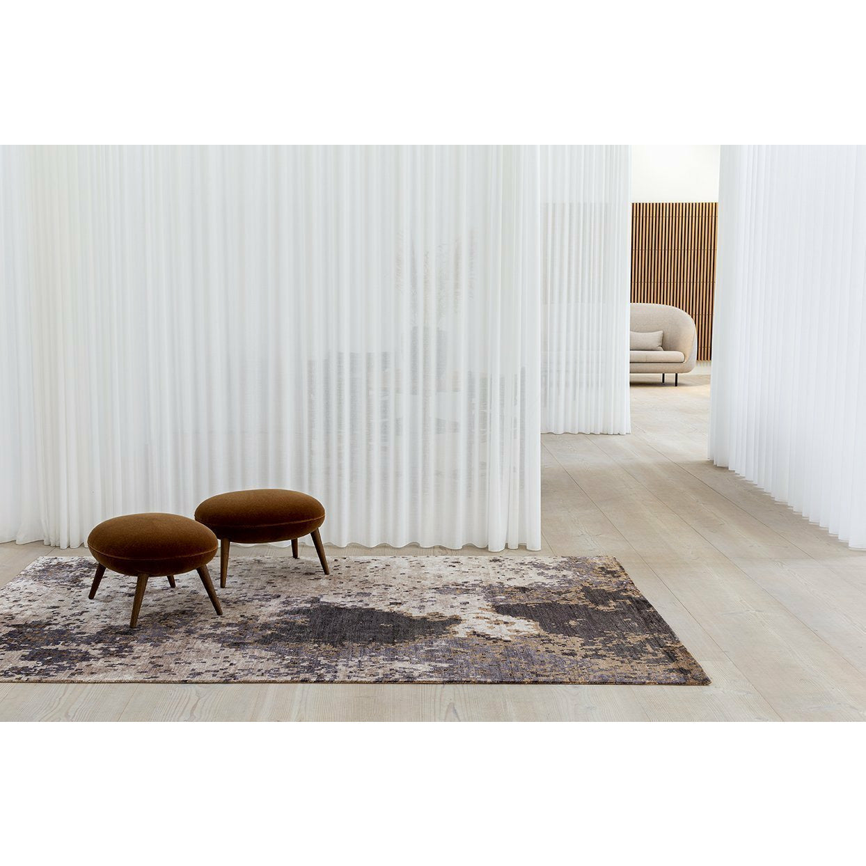Massimo Moon bambus tæppe kobber, 170x240 cm