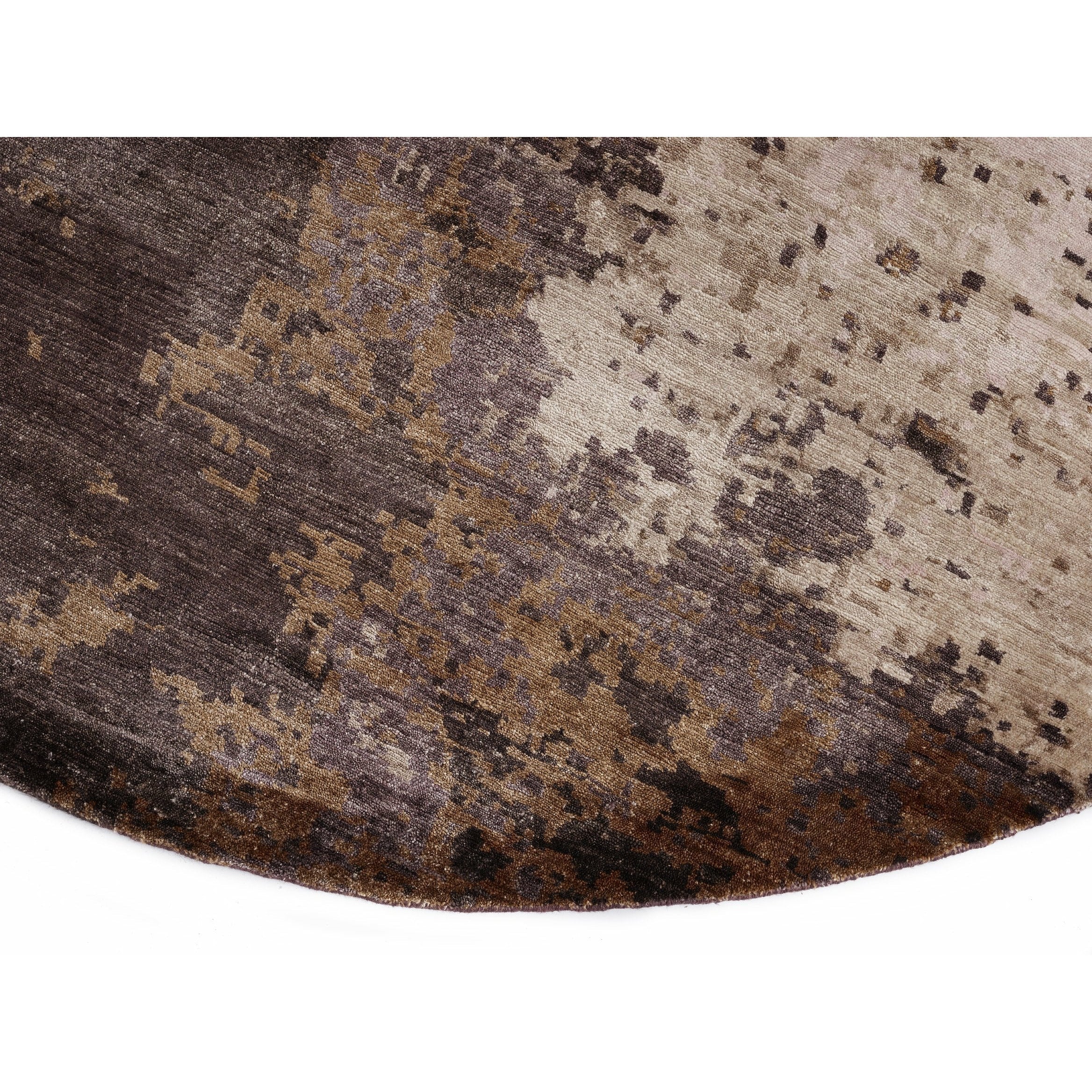 Massimo Moon Bambus Teppich Kupferrunde, Ø 200 cm