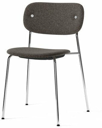Audo Copenhagen Co Food Chair Full Upholstery, Chrome/Doppiopanama T14012/001