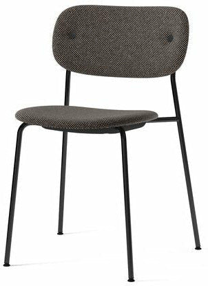 Audo Copenhagen Co Food Chair Full Upholstery, Black/Doppiopanama T14012/001