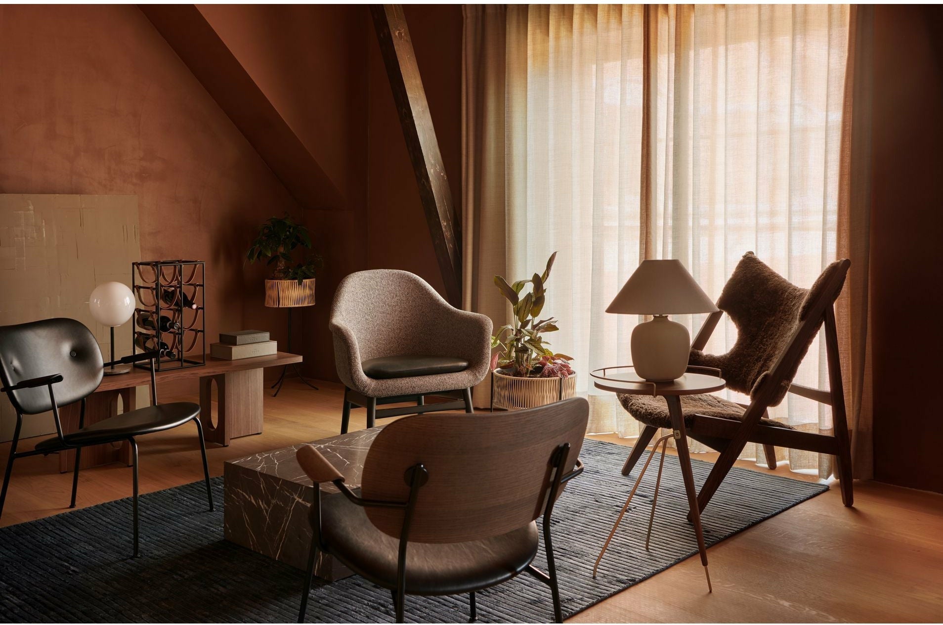 Audo Copenhagen Co Lounge Chair Full Upholstery Black Oak, Dakar 0842