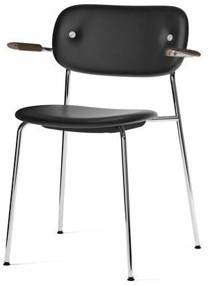 Audo Copenhagen Co Chair Full Upholstery With Armrest Dark Stained Oak, Chrome/Dakar 0842