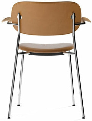Audo Copenhagen Co Chair Full Upholstery With Armrest Natural Oak, Chrome/Dakar 0250