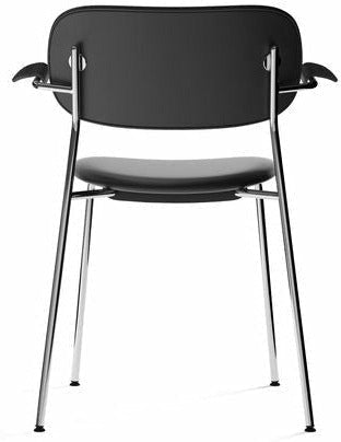 Audo Copenhagen Co silla tapicería completa con roble negro del reposabrazos, Chrome/Dakar 0842