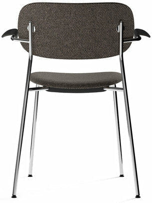 Audo Copenhagen Co Chair Full Upholstery With Armrest Black Oak, Chrome/Doppiopanama T14012/001