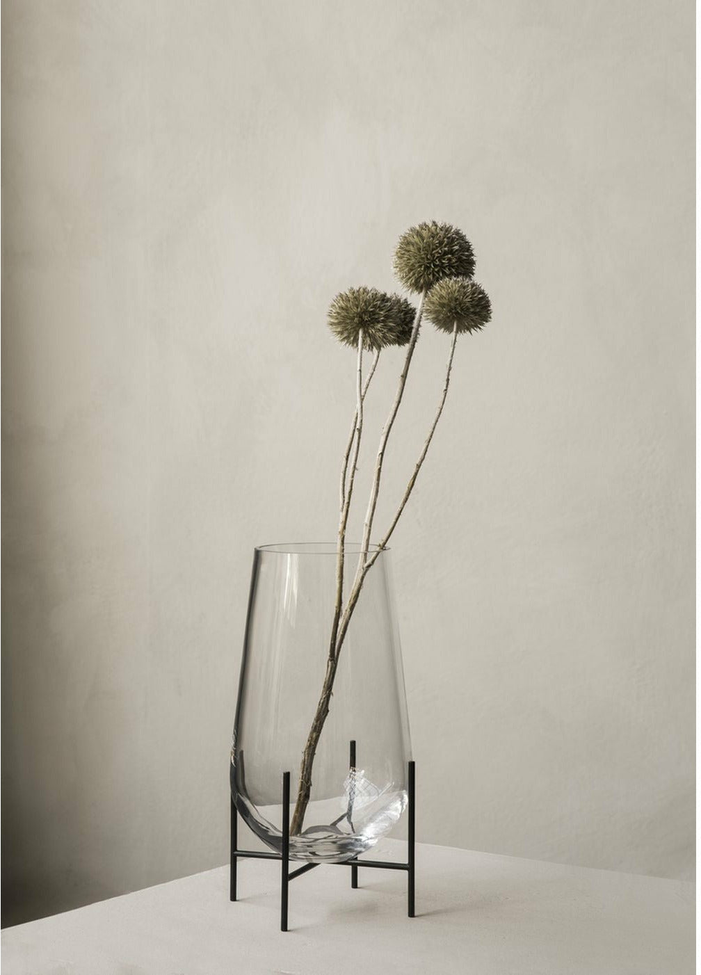 Audo Copenhagen Echasse Vase Small, Clear / Bronzed Brass