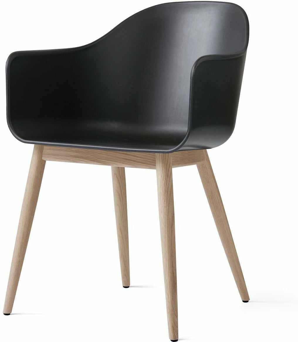 Audo Copenhagen Harbour Dining Chair Dark Stained Oak, Black