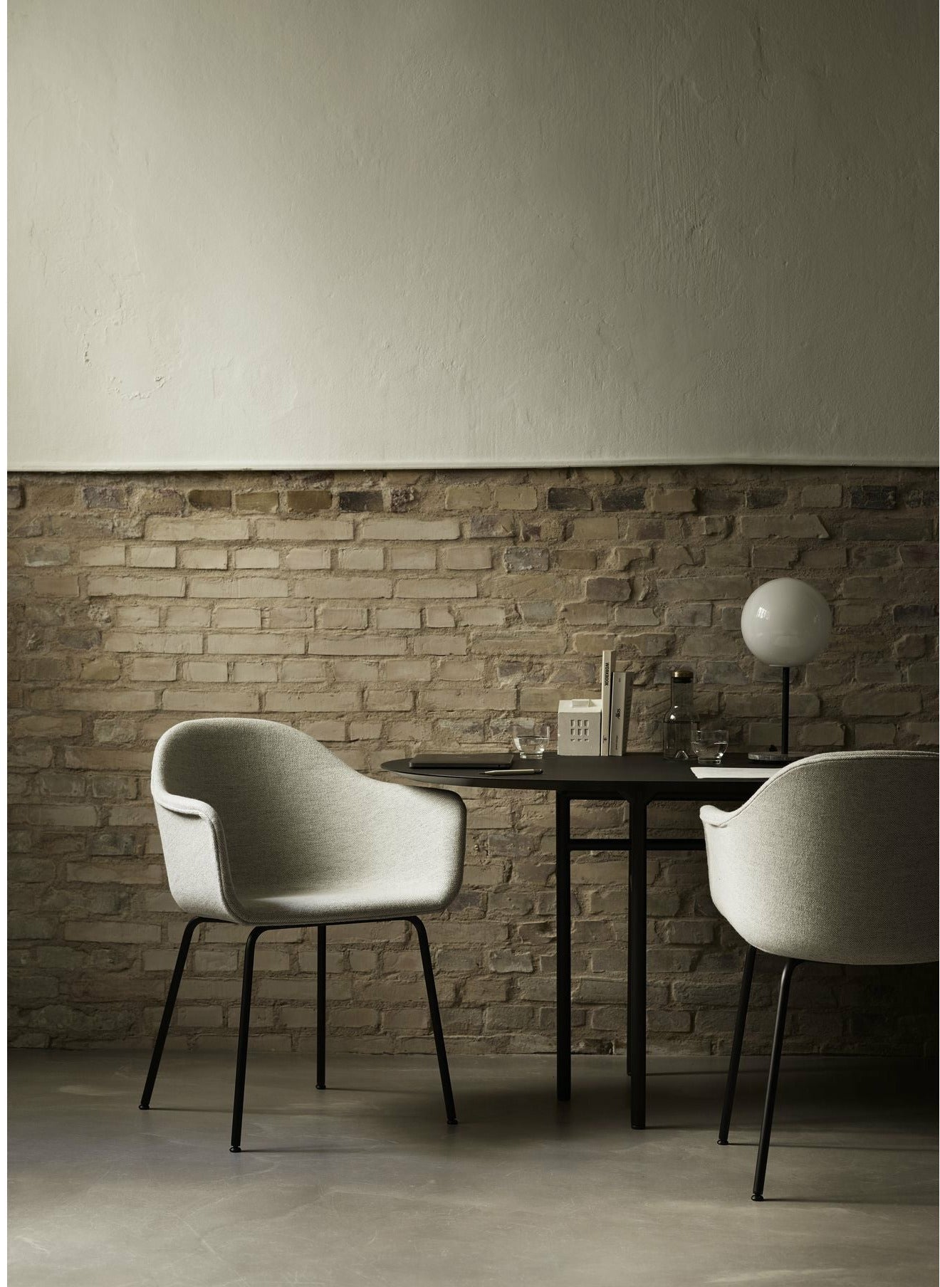 Audo Copenhagen Harbour Dining Chair Dark Stained Oak, Black