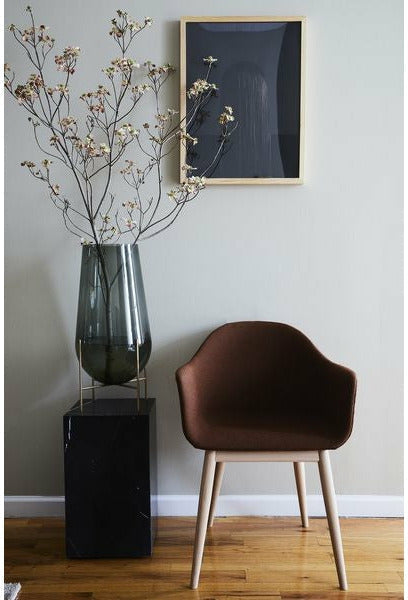 Audo Copenhagen Harbour Upholstered Dining Chair Dark Stained Oak, Dakar 0842