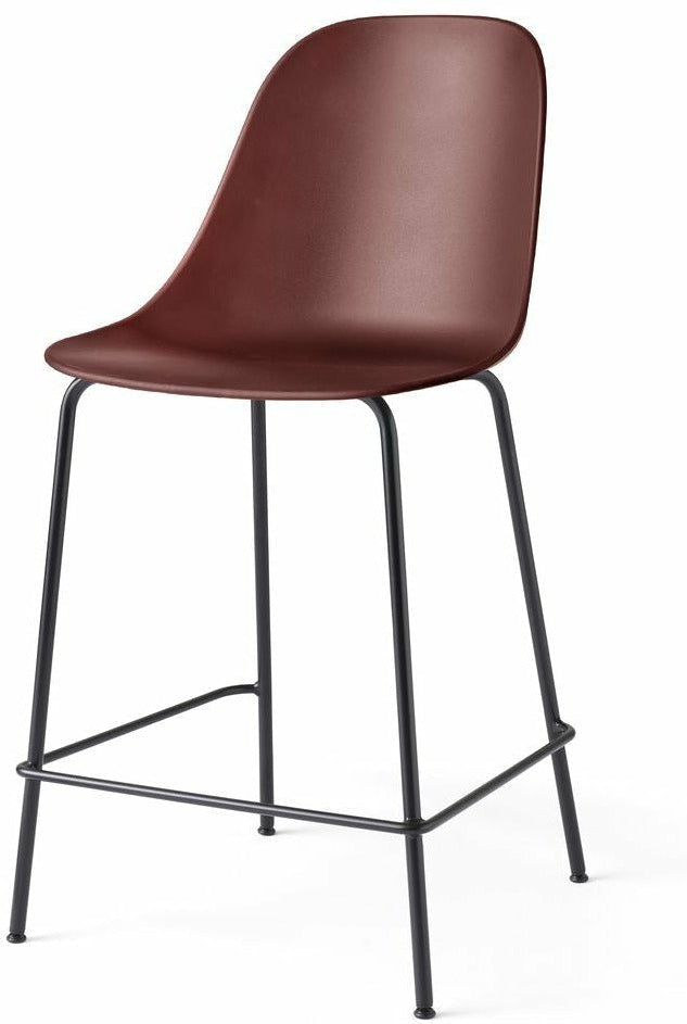 Audo Köpenhamns sidstolstol, svart/bränd röd