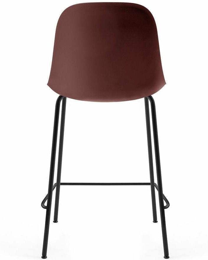 Audo Copenhagen Harbour Side Counter Chair, Black/Burned Red