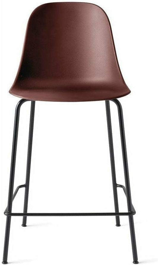 Audo Köpenhamns sidstolstol, svart/bränd röd