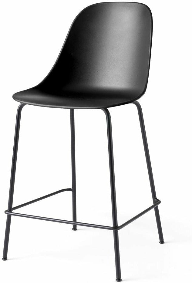 Chaise de comptoir latéral Audo Copenhagen Harbour, noir / noir