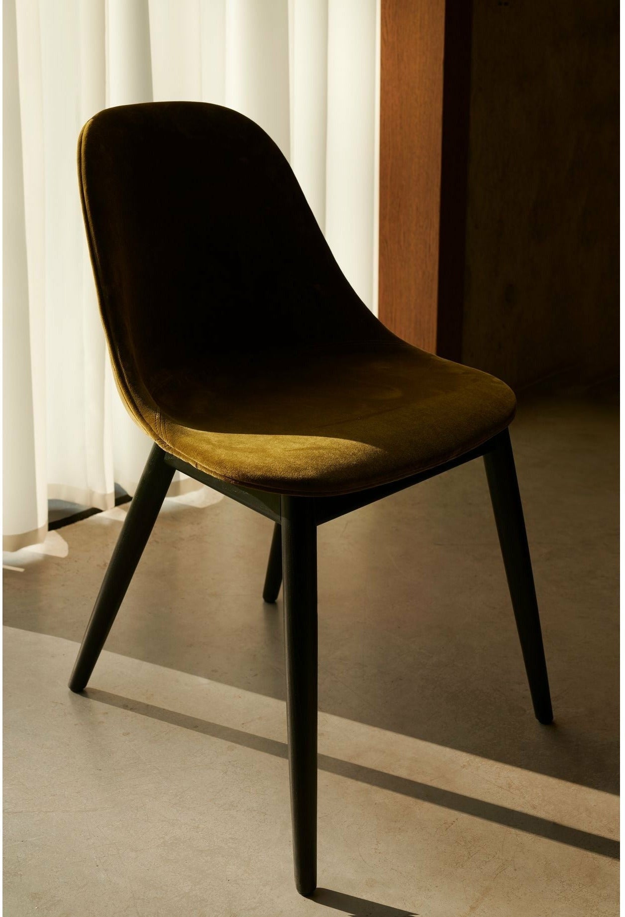 Audo Copenhagen Harbour Side Dining Chair Upholstered Dark Stained Oak, Dakar 0311