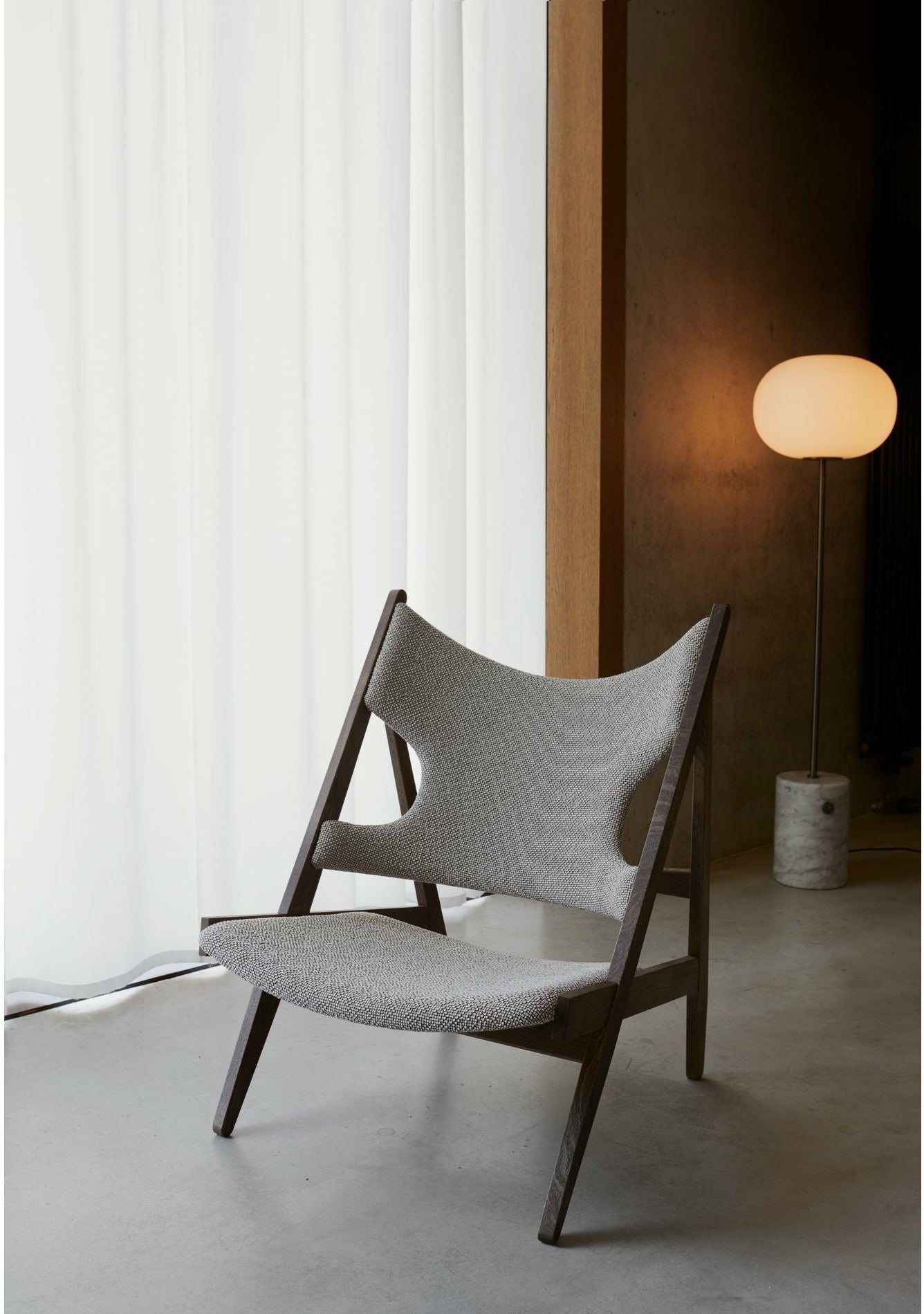 Audo Copenhagen Knitting Lounge Chair Dark Stained Oak, Dakar 0311