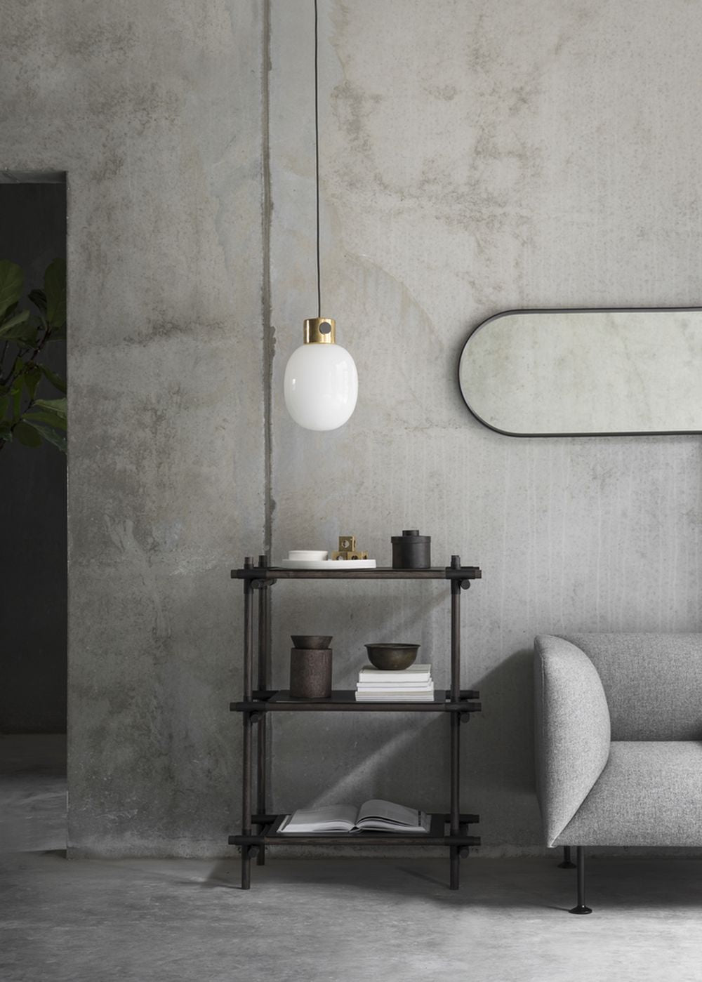 Audo Copenhagen Nimbus Table Mirror, laiton bronzé