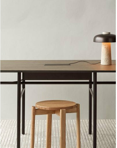 Audo Copenhagen Reverse Table Lampe, Travertine Marmor