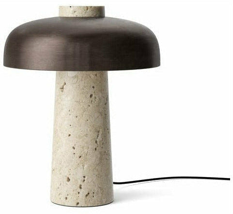 Audo Copenhagen Reverse Table Lampe, Travertine Marmor