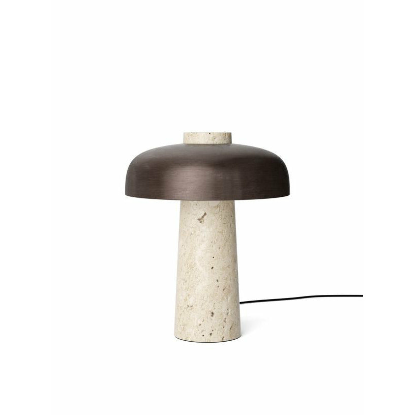 Audo Copenhagen Reverse Table Lamp, Travertine Marble