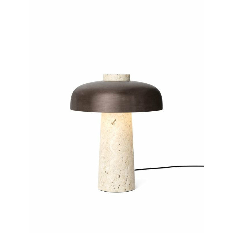 Audo Copenhagen Reverse Table Lampe, Travertine Marmor