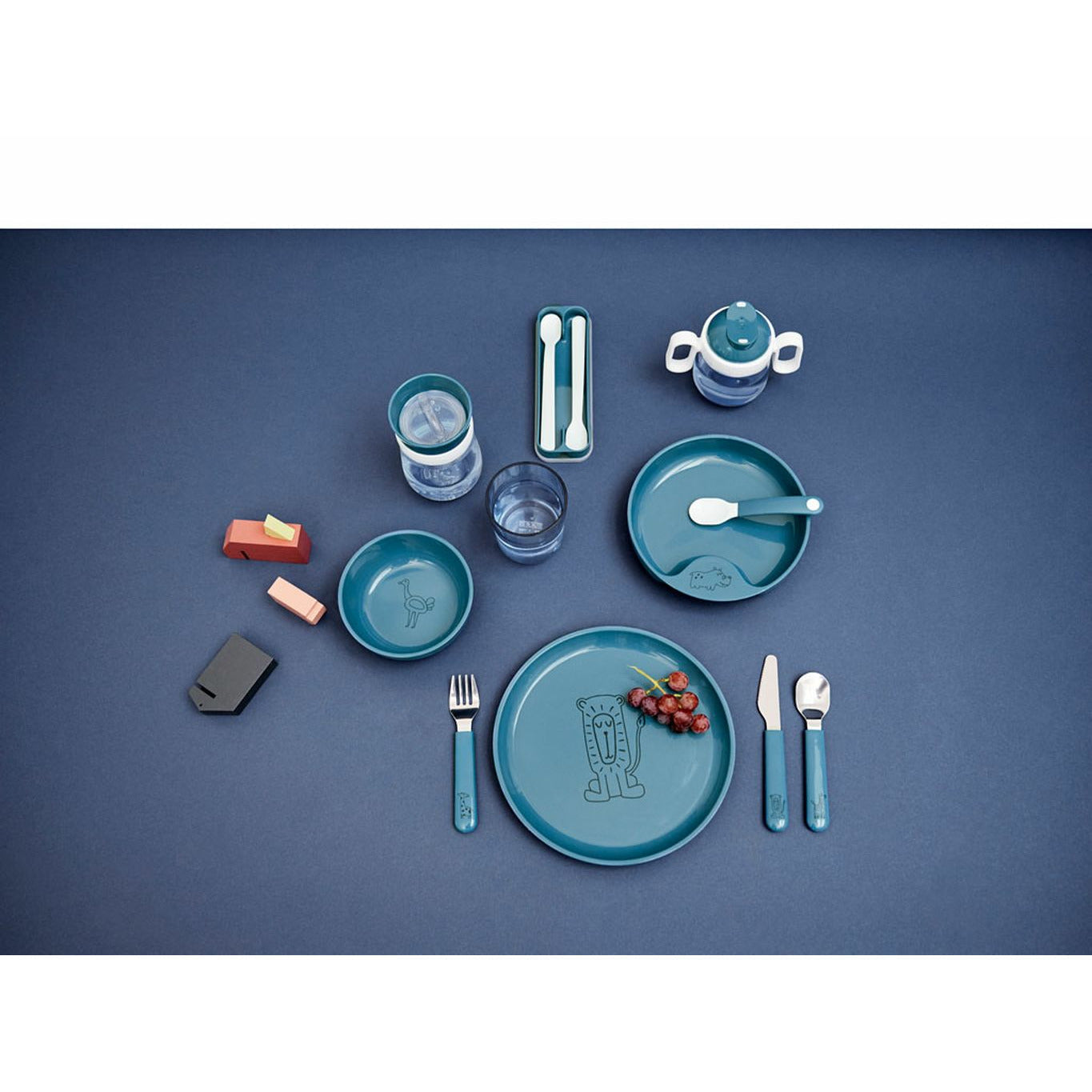 Mépal Mio Children's Cutlery Set 3 PCS, Bleu foncé