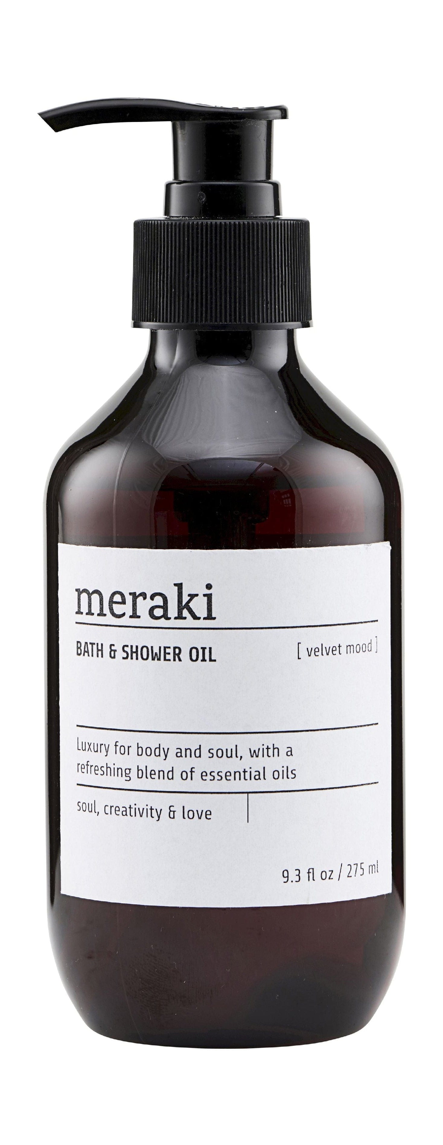 Aceite de baño y ducha de Meraki 275 ml, Estado de ánimo de terciopelo