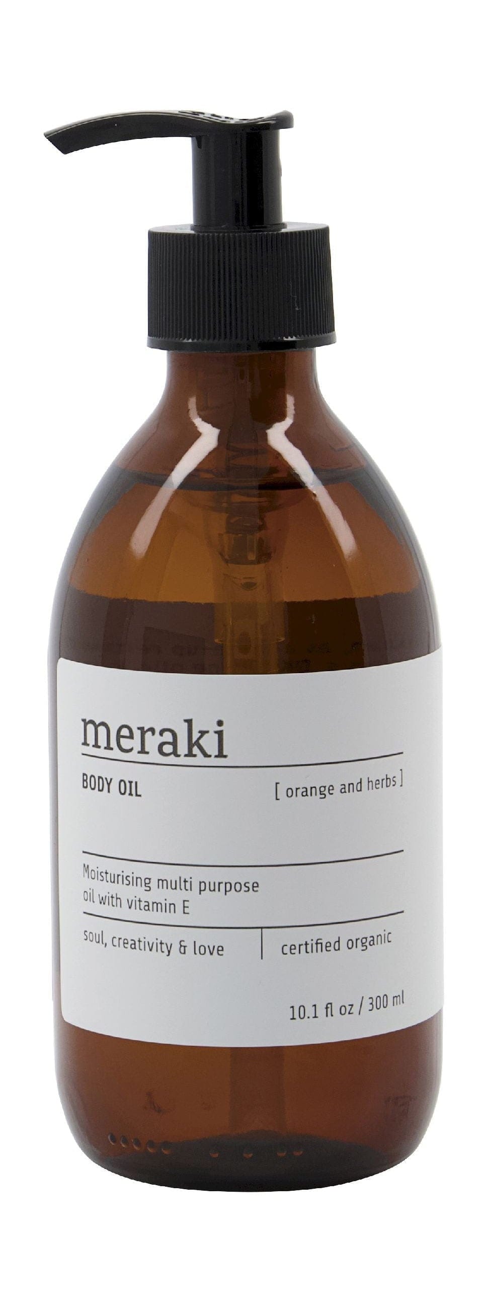 Aceite corporal de Meraki 300 ml, naranja y hierbas