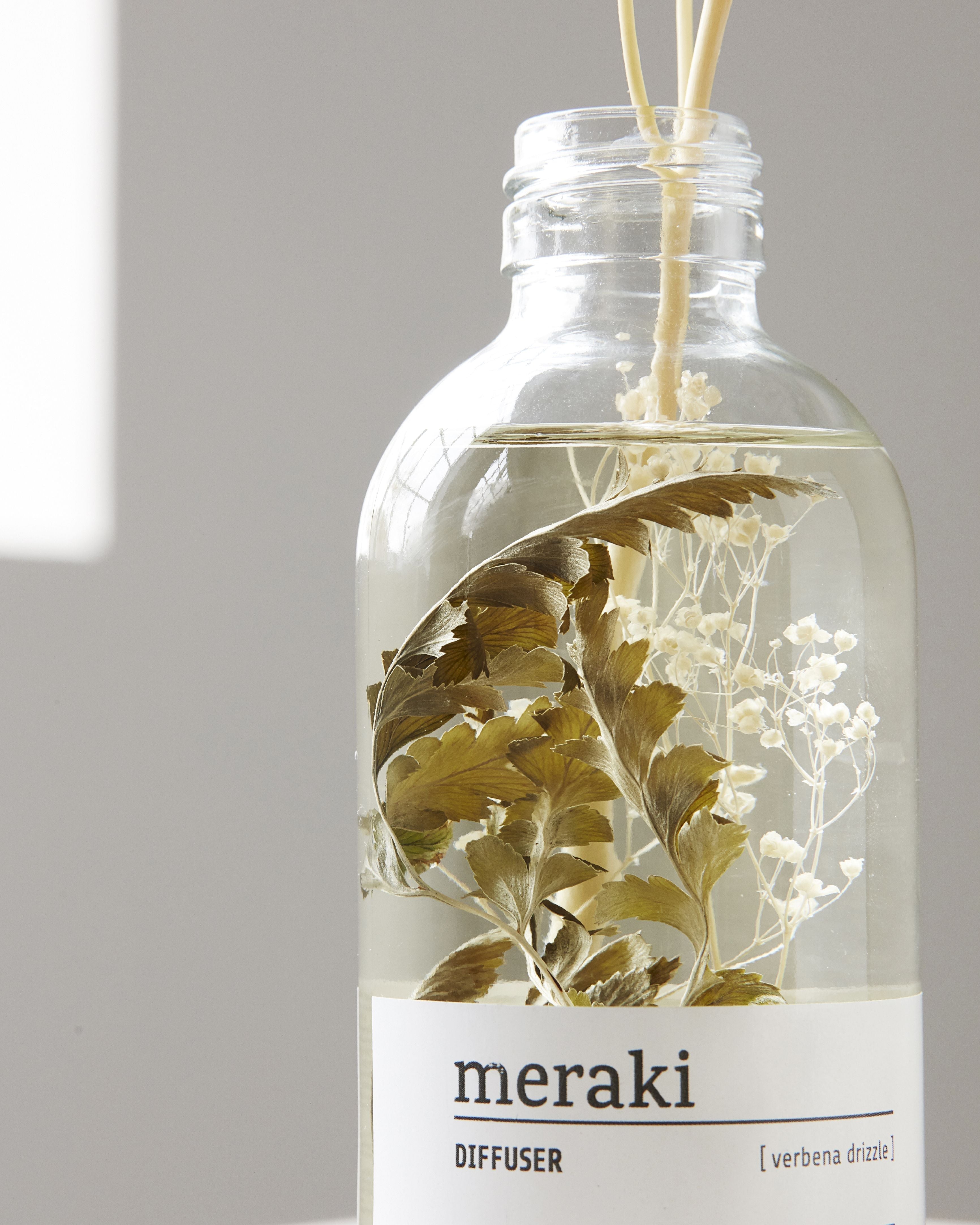 Diffuseur de parfum Meraki avec 7 bâtons, verbine bruine