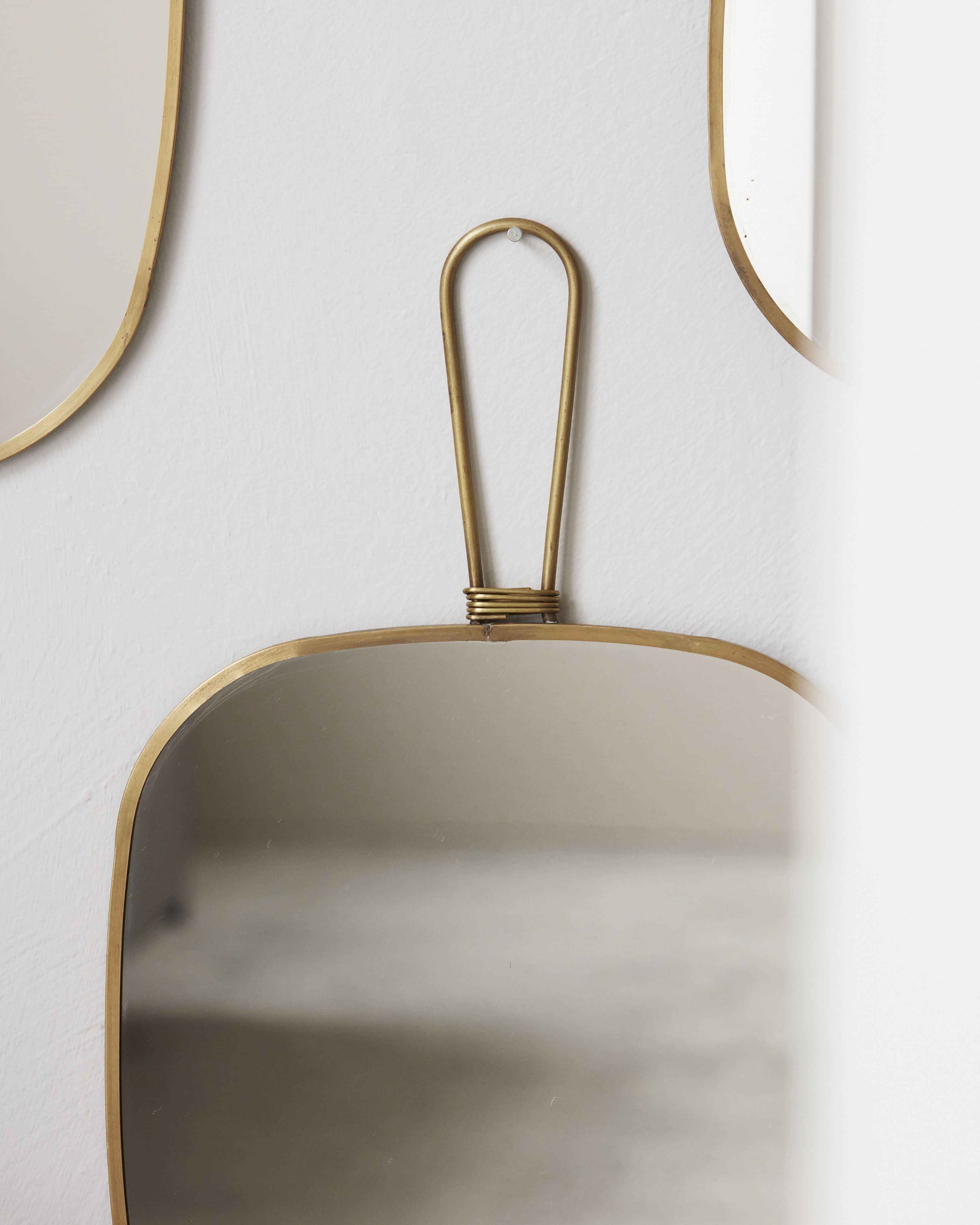 Meraki Mirror With Frame 20x22 Cm, Antique Brass