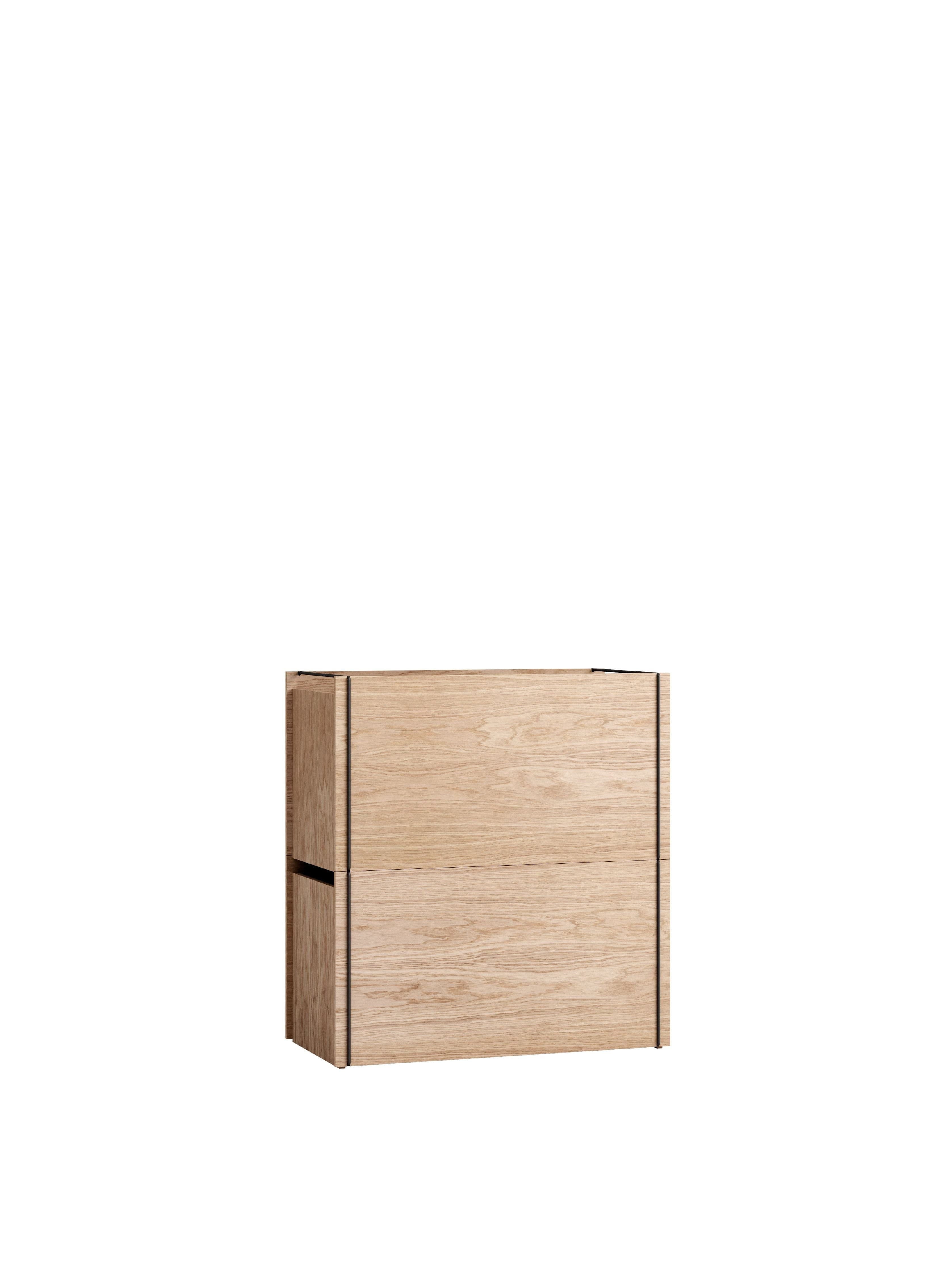 Moebe Storage Box, Oak/Black